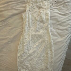 Elegant White Lace Dress